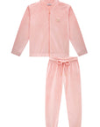 Conjunto de Jaqueta e Calça Jogger em Veludo com Elastano 92577 Infanti Infantil Menina