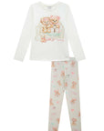 Conjunto de Pijama de Blusa e Calça Legging em Malha Comfy 89636 Infanti Infantil Menina