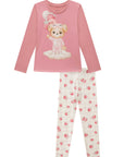 Conjunto de Pijama de Blusa em Meia Malha com Calça Legging em Malha Comfy 92399 Infanti Infantil Menina