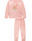 Conjunto de Pijama de Blusão e Calça em Pelo Foil 91772 Infanti Infantil Menina