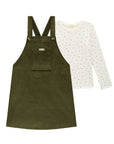 Conjunto de Blusa em Canelado Liz com Salopete em Veludo Cotelê 92407 Infanti Infantil Menina