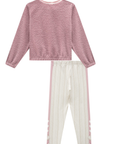 Conjunto de Blusão em Pelo Durban e Calça Legging em Termokin Peluciado 92669 Infanti Infantil Menina