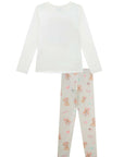 Conjunto de Pijama de Blusa e Calça Legging em Malha Comfy 89636 Infanti Infantil Menina