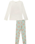 Conjunto de Pijama de Blusa e Calça Legging em Malha Comfy 89639 Infanti Infantil Menina