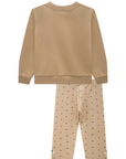 Conjunto de Blusão em Moletom com Pelúcia e Calça Legging em Termoskin Peluciado 91800 Infanti Bebê Menina