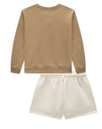 Conjunto de Blusão e Shorts em Moletom com Pelúcia 90577 Infanti Infantil Menina