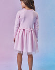 Vestido em Tricot Prime e Tule com Elastano 87684 Infanti Infantil Menina