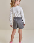 Conjunto de Blusa em Canelado Liz e Shorts em Suede Twill 92595 Infanti Infantil Menina