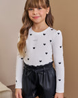 Conjunto de Blusa em Canelado Liz e Shorts em Couro Sintético 93608 Infanti Infantil Menina