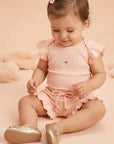 Conjunto de Body e Shorts em Canelado Liz 96897 Infanti Bebê Menina