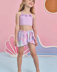 Biquíni em Malha com Proteção UV50+ e Saia em Tule 84959 Infanti Infantil Menina