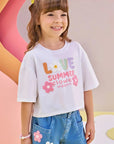 Blusa Boxy em Meia Malha 83018 Infanti Infantil Menina