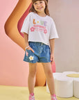 Blusa Boxy em Meia Malha 83018 Infanti Infantil Menina
