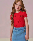 Blusa em Canelado Liz 94599 Infanti Infantil Menina