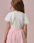 Blusa em Cotton e Tule 95884 Infanti Infantil Menina