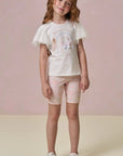 Blusa em Cotton e Tule 95884 Infanti Infantil Menina