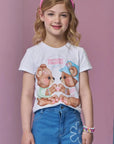 Blusa em Meia Malha. Acompanha Kits Pulseiras 93433 Infanti Infantil Menina