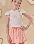 Blusa em Meia Malha Flamê 87248 Infanti Infantil Menina