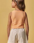 Blusa Regata Cropped em Malha Texturizada 87949 Infanti Infantil Menina
