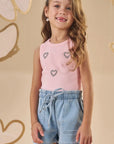 Blusa Regata em Canelado Liz 88757 Infanti Infantil Menina