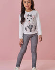 Calça Legging em Molecotton 89564 Kukiê Infantil Menina