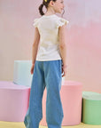 Calça Wide Leg em Jeans com Elastano 85248 Infanti Infantil Menina