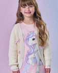 Cardigan em Tricot 100% Acrílico 88170 Infanti Infantil Menina