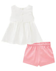 Conjunto de Bata em Viscose e Shorts em Linho com Elastano 83437 Infanti Bebê Menina