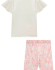 Conjunto de Blusa Alongada em Cotton e Bermuda Biker em Malha Power 96646 Infanti Infantil Menina