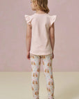 Conjunto de Blusa Alongada em Cotton e Calça Legging em Malha Power 96643 Infanti Infantil Menina