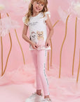 Conjunto de Blusa Alongada em Cotton e Calça Legging em Molecotton 84318 Infanti Infantil Menina