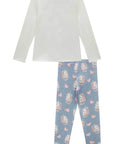 Conjunto de Blusa Alongada em Cotton e Calça Legging em Molecotton 91803 Infanti Infantil Menina