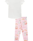 Conjunto de Blusa Alongada em Cotton e Legging em Molecotton 93475 Infanti Infantil Menina