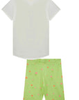 Conjunto de Blusa Alongada em Malha Fresh e Biker em Malha Power 86828 Infanti Infantil Menina
