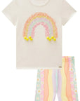 Conjunto de Blusa Alongada em Malha Fresh e Biker em Malha Power 88916 Infanti Infantil Menina