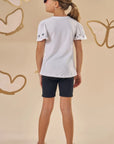 Conjunto de Blusa Alongada em Malha Power e Biker em Soft Line 88845 Infanti Infantil Menina