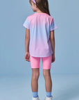 Conjunto de Blusa Alongada em Malha Yuki e Bermuda Biker em Malha UV 50+ 96470 Infanti Infantil Menina