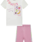 Conjunto de Blusa Alongada em Meia Malha e Bermuda Biker em Malha Power 95321 Infanti Infantil Menina