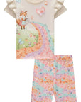 Conjunto de Blusa Alongada em Meia Malha e Biker em Malha Power 82937 Infanti Infantil Menina