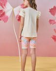 Conjunto de Blusa Alongada em Meia Malha e Biker em Malha Power 82937 Infanti Infantil Menina