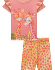 Conjunto de Blusa Alongada em Meia Malha e Biker em Malha Power 82937 Infanti Infantil Menina