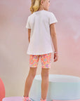 Conjunto de Blusa Alongada em Meia Malha e Biker em Malha Power 83448 Infanti Infantil Menina