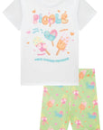 Conjunto de Blusa Alongada em Meia Malha e Biker em Malha Power 86961 Infanti Infantil Menina