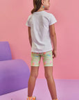 Conjunto de Blusa Alongada em Meia Malha e Biker em Malha Power 86961 Infanti Infantil Menina