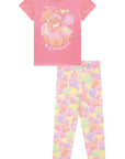 Conjunto de Blusa Alongada em Meia Malha e Calça Legging em Malha Power 95324 Infanti Infantil Menina