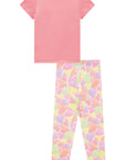 Conjunto de Blusa Alongada em Meia Malha e Calça Legging em Malha Power 95324 Infanti Infantil Menina