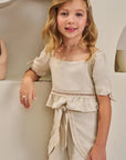 Conjunto de Blusa Boxy e Shorts em Blend de Viscose 84935 Infanti Infantil Menina