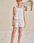 Conjunto de Blusa Boxy e Shorts em Laise Algodão 83977 Infanti Infantil Menina