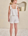 Conjunto de Blusa Boxy e Shorts em Laise Algodão 83977 Infanti Infantil Menina