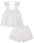 Conjunto de Blusa Boxy e Shorts em Laise Algodão 83977 Infanti Infantil Menina